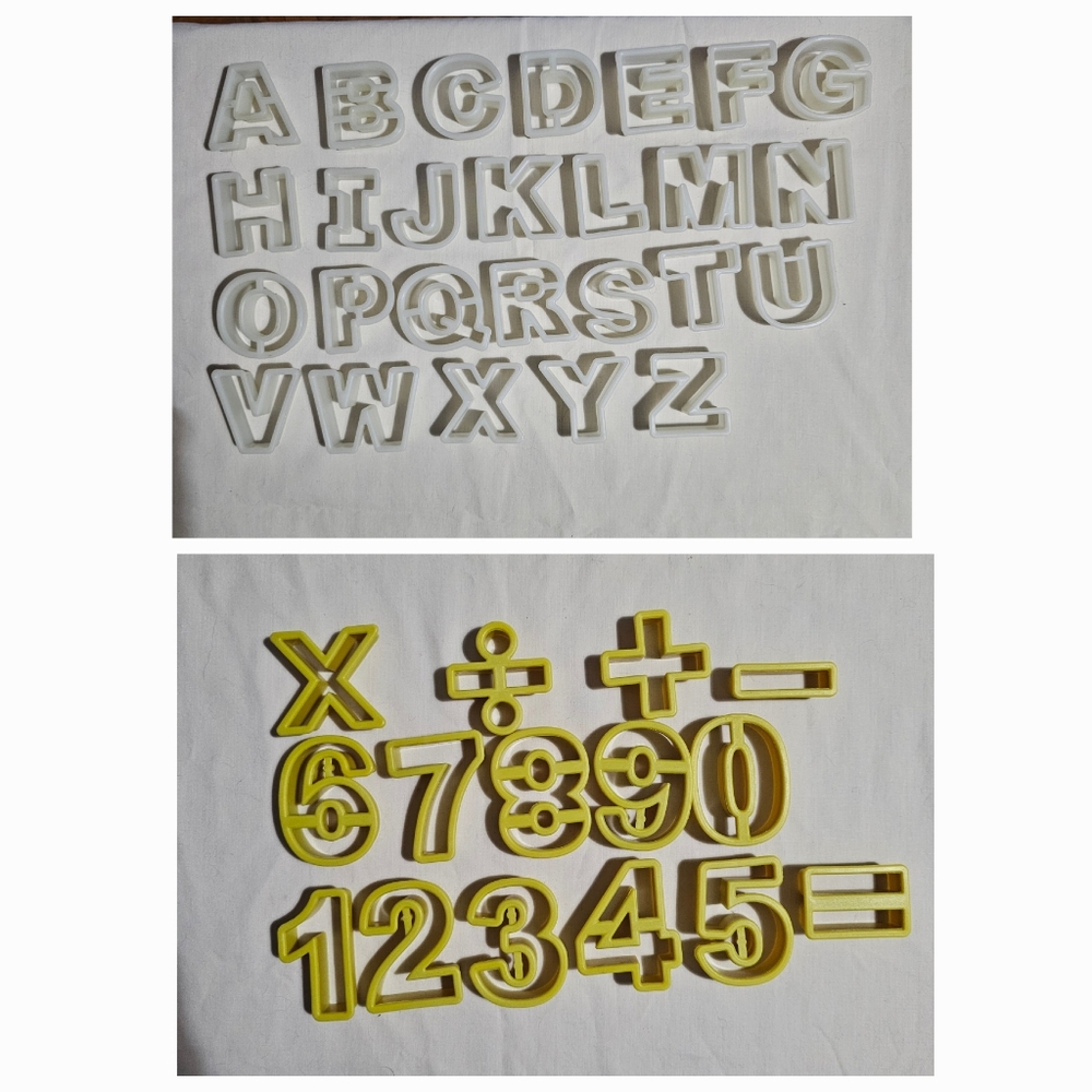 Alphabet and Number Fondant Cutters Set